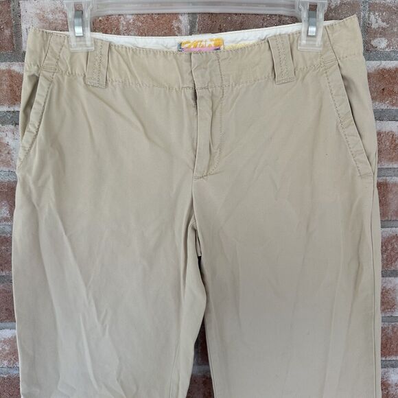 Lilly Pulitzer Khaki Chino Capri Pants Size 2 - Picture 3 of 9